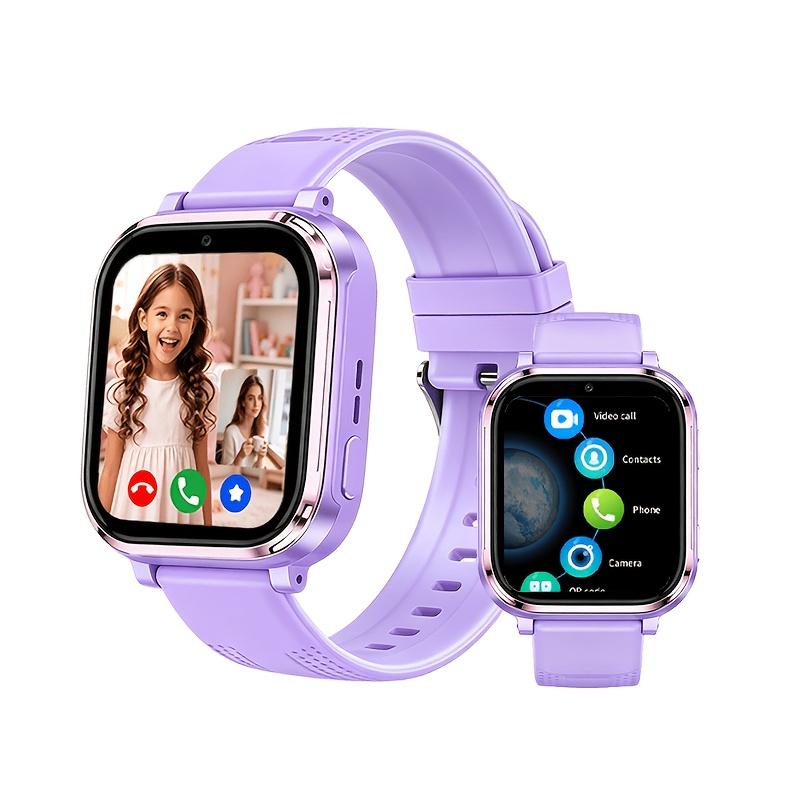 Smartwatch, 4G Student Smartwatch, Video- en spraakgesprekken en SOS noodoproep, GPS nauwkeurige positionering, ouderlijk toezicht app, wekker, rekenmachine, kalender, tiener smartwatch, geschikt voor jongens en meisjes van 4 jaar