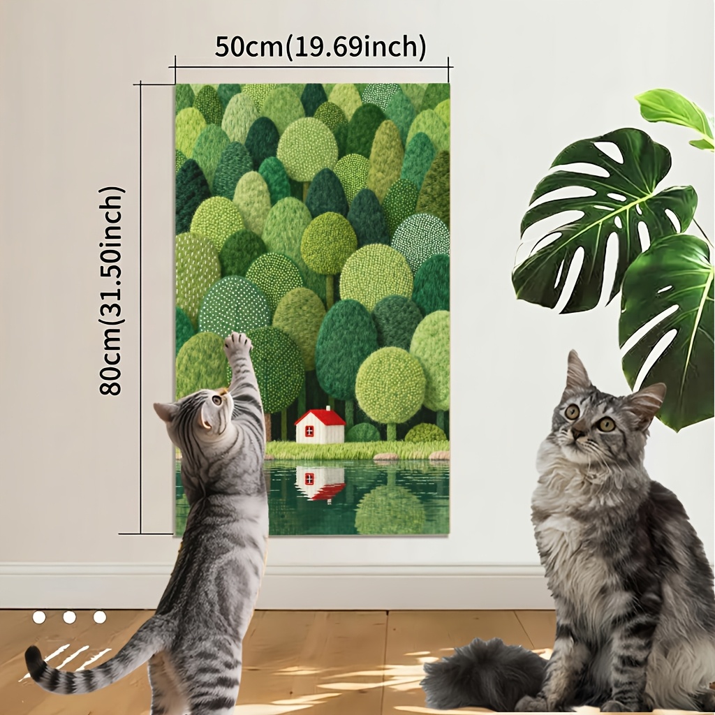 E-shop Kratzbrett für Katzen mit Kleberückseite, geeignet für Wandmontage oder Sofabereich, unterstützt Krallenschneiden schützt Möbel, ideal für