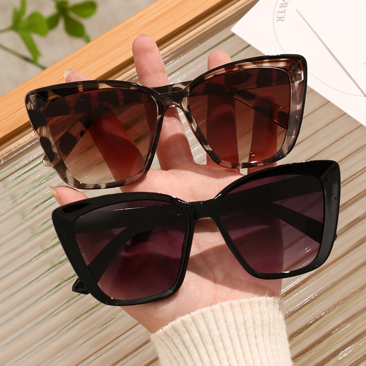 Image of Women Men Geometric Retro Anti- Classic Glasses With 400, Fashionable Gift For , High-end Street Style, Beach Party, Fishing, Outdoor, Riding