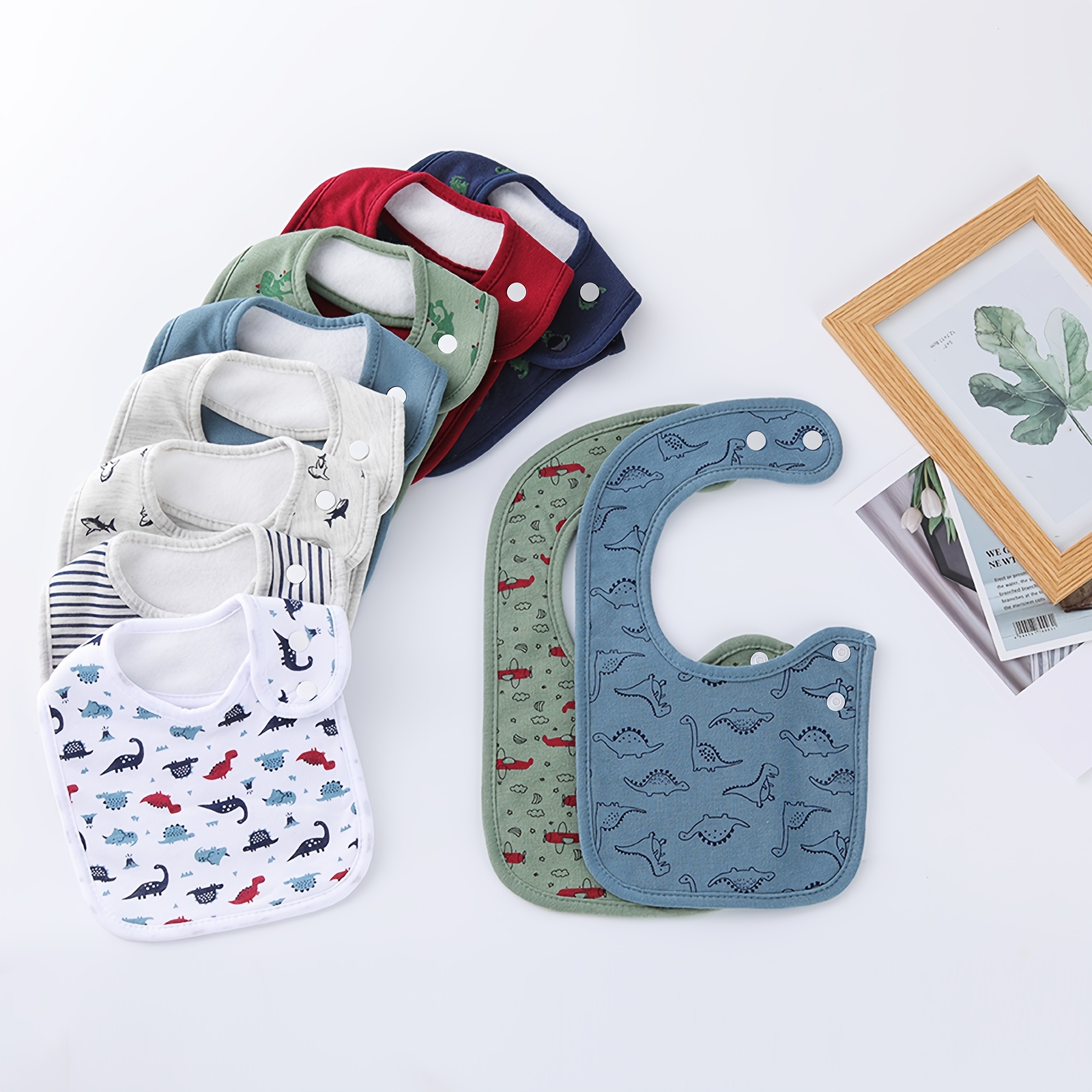 5pcs ultra soft and absorbent baby drool bib set 0