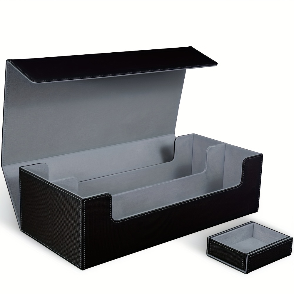 large mtg card storage Amazon.com: Scimi Premium Trading Card Storage Case with 5 Individual Deck  Cases, Large MTG Commander Deck Box Holds 1800+ Cards, PU Leather Organizer  for TCG & Sports Card Collections (Black & Red) : main image 0