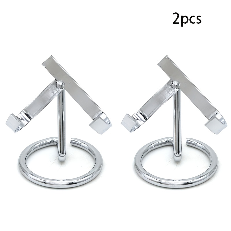 TEMU 2pcs Heart-shaped Display Stands | Iron Crystal And Gemstone Holders For Themed Crafts, No Electricity Needed
