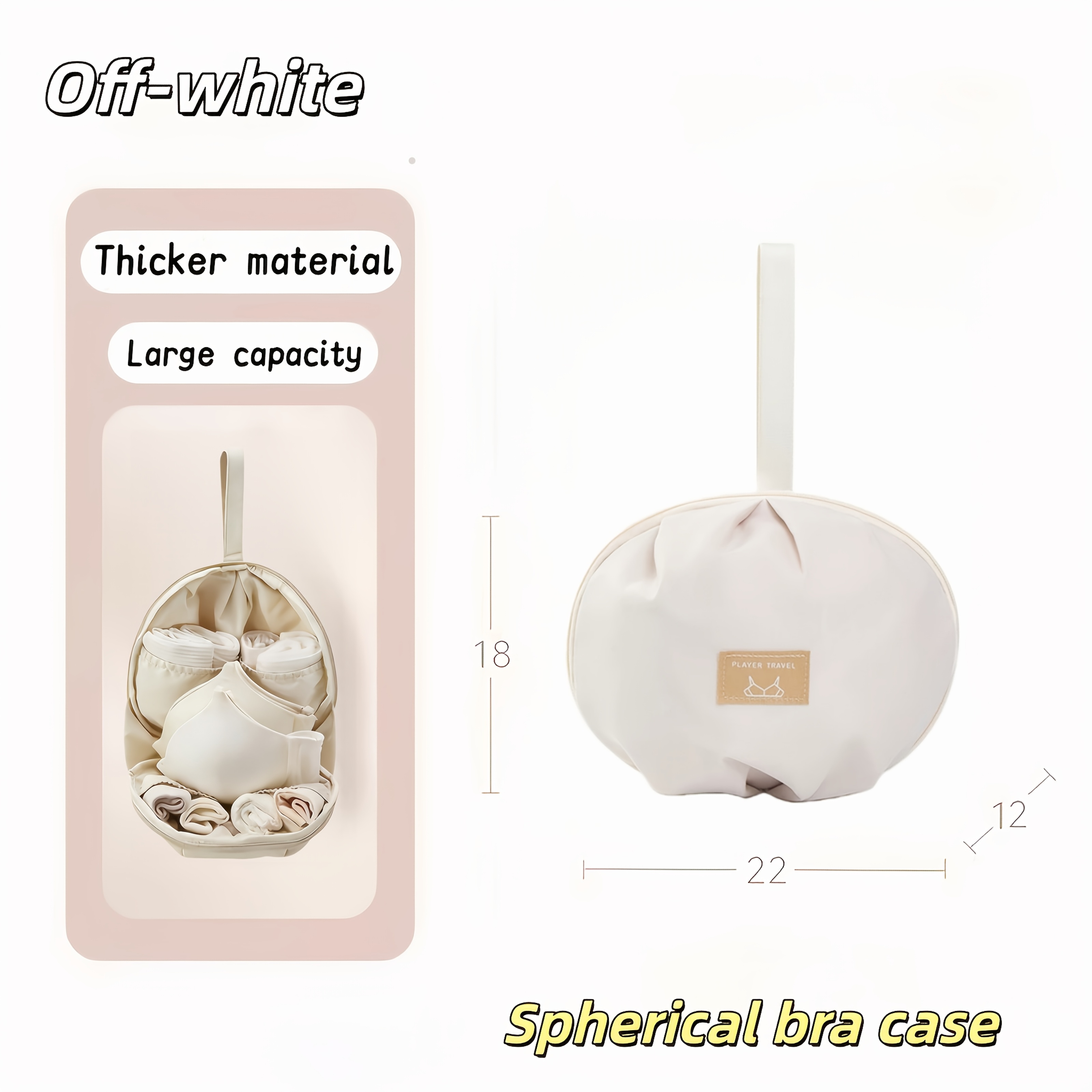 Travel Luggage Organizer 3-in-1 Portable Personal Clothing Organizer Socks Underwear Bra Storage Travel Essential