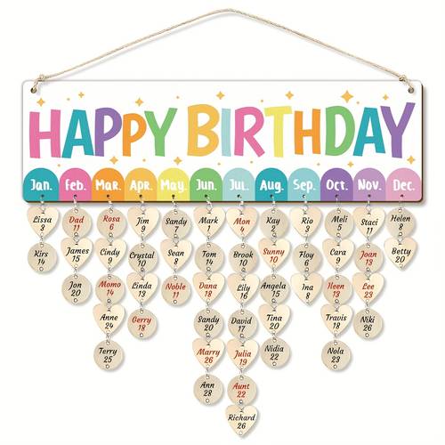retro wood calendar board wall mounted suitable for classroom decor artificial wooden hanging planner with monthly track for birthdays gratitude tracking multi retro board