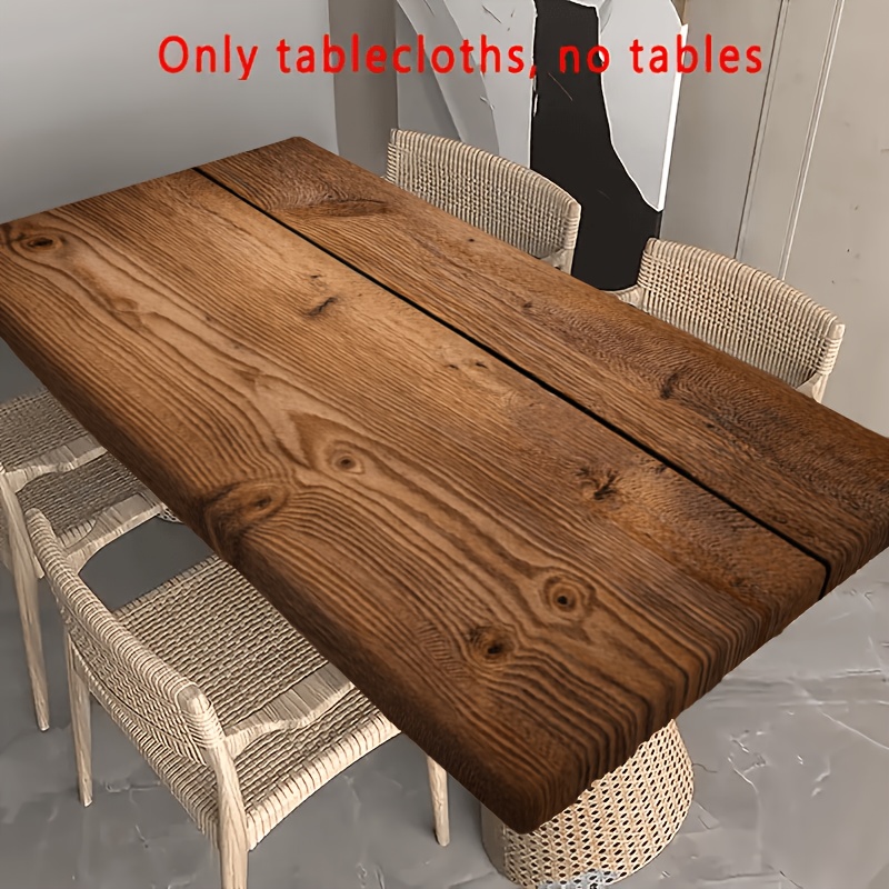 Image of 1pc Outdoor Tablecloth - Vintage Wood Background Print, Outdoor Tablecloth, Perfect For Camping, Picnics And Garden Parties, Picnic Additions, Used Indoors And Outdoors. Outdoor Camping Decoration