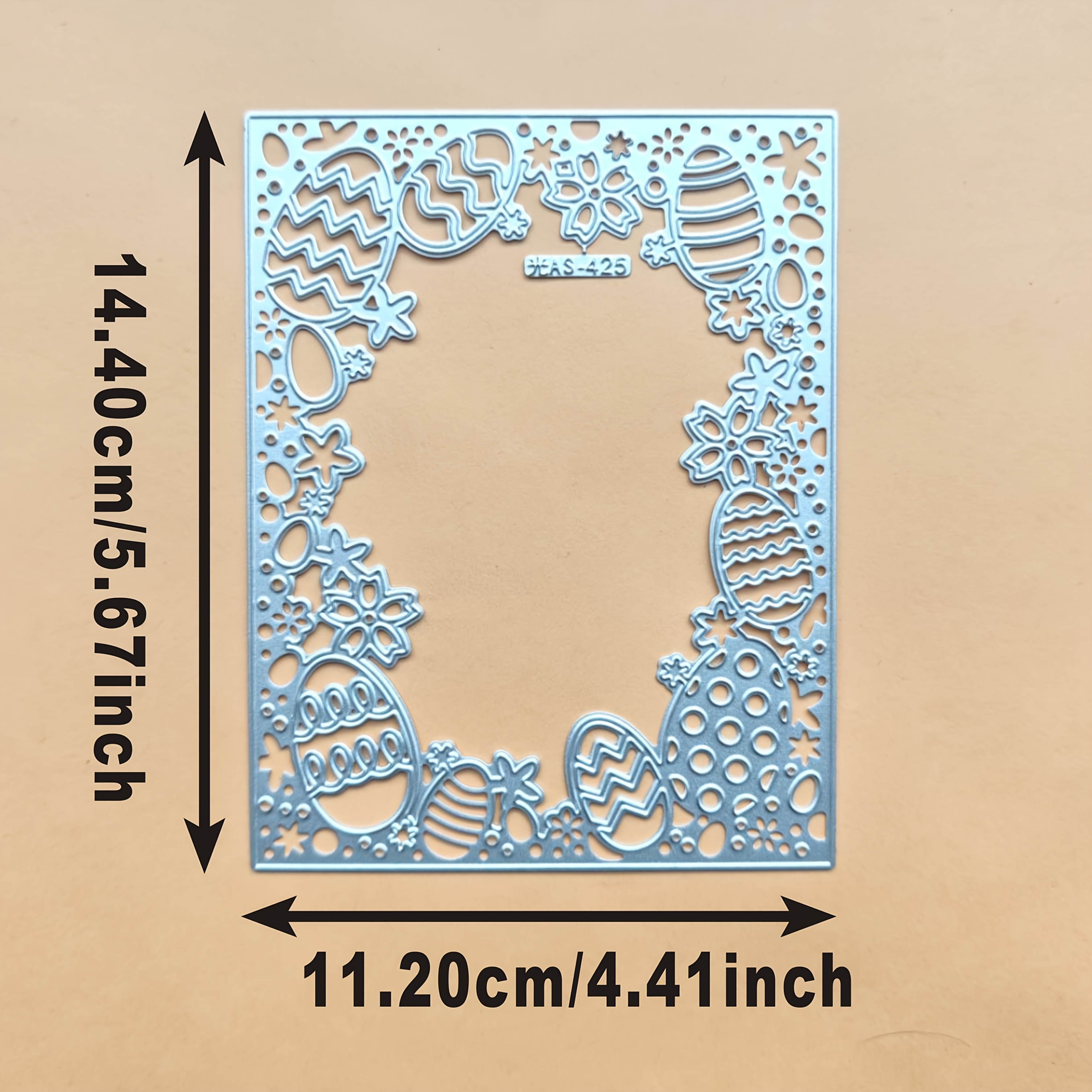 Image of Fantasy Themed Hollow Lace Decoration Template Metal Cutting Mold -1 Silvery Steel Template, Suitable For Handmade Card And Paper Art