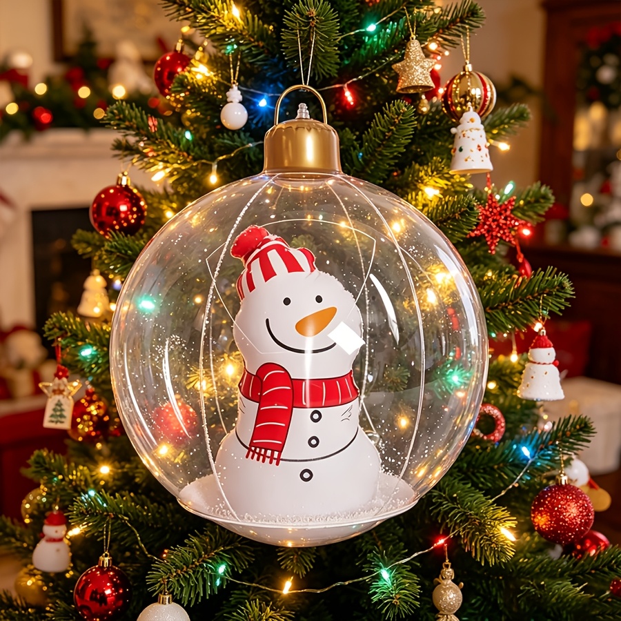 Christmas Decoration Supplies, Inflatable Christmas Ball New Style Inflatable Ball Middle Ball, Solid Handle Unique Handle