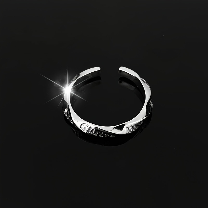 Women's Twisted Rope Open Ring, Trendy Gift for Friends