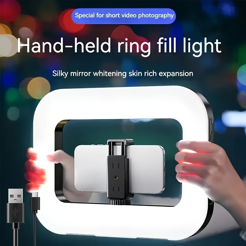 smartphone video stand handheld led light selfie light mobile phone video stabilizer studio fill light for camera smartphone action camera setup shooting makeup vlogging