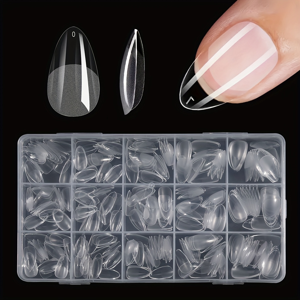 TEMU 330pcs Coffin Gel X Short Nail Wraps - Gel Full Coverage Fake Nails, Pre-shaped Xs Fake Nails Suitable For Gel And Acrylic Extensions, Press-on Nail Kit, , Salon And Home Use, Perfect Gift