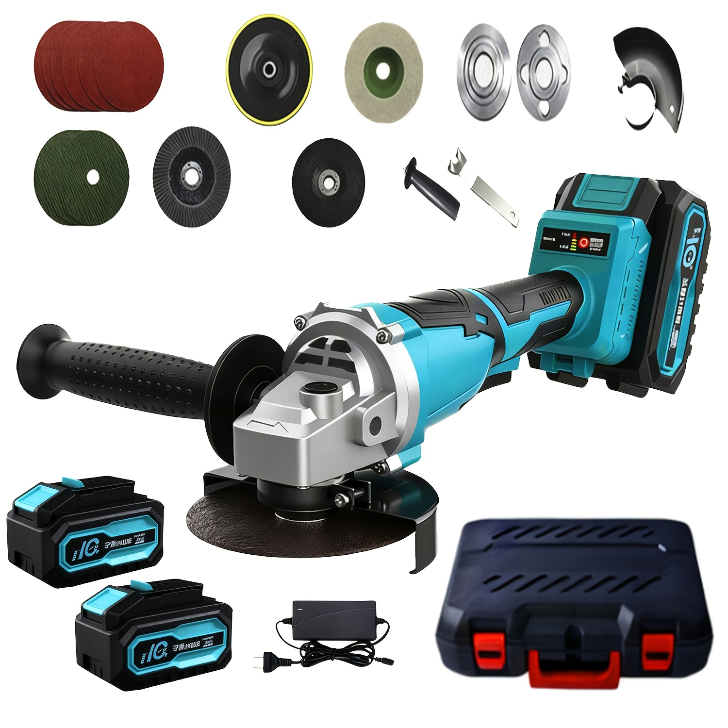 TEMU Brushless Angle Grinder, Lithium Battery Polisher, Grinding Machine, Electric Polishing Tool