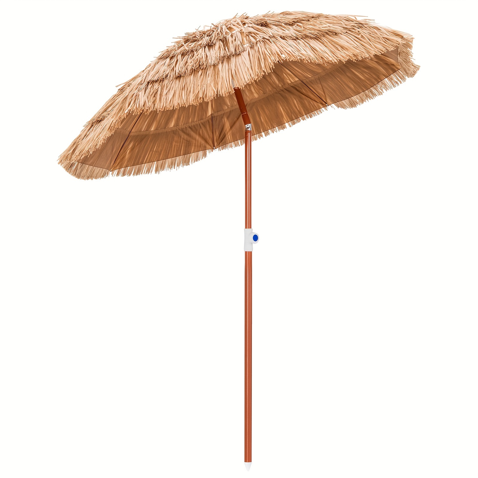 

Parasol Hawaï, parasol de plage en paille inclinable, parasol de jardin réglable en hauteur, protection UV, parasol de marché en paille avec sac de transport pour jardin, plage, extérieur