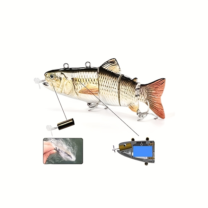 Roboter-Angeln Sinkender Kder 130mm/35g, automatischer Swimbait,  elektrischer Wobbler, USB-wiederaufladbarer Kder fr Hecht Barsch