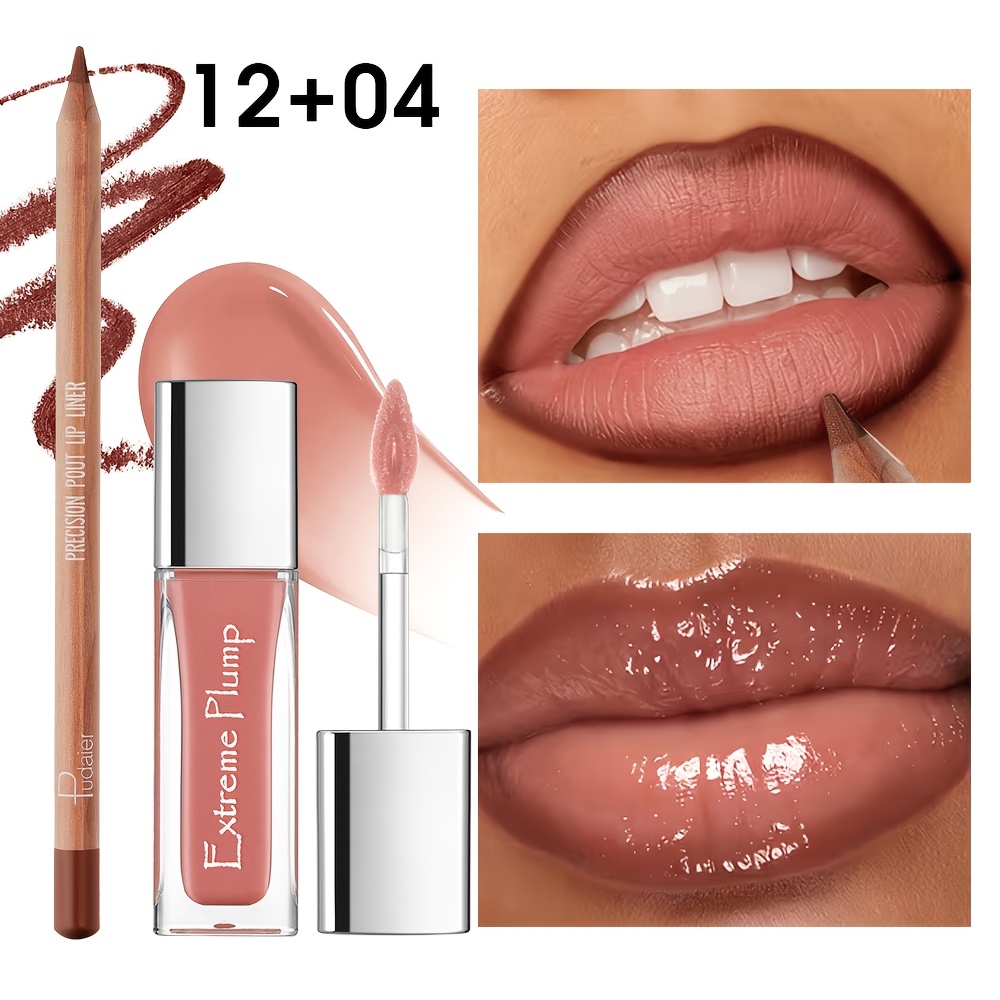 Image of This Set Includes 2 Lip Products: The Pudaier Precision Pout Lip Liner And The Extreme Plump Gloss. Are Waterproof And Long-lasting, A Moisturizing And Lip Look