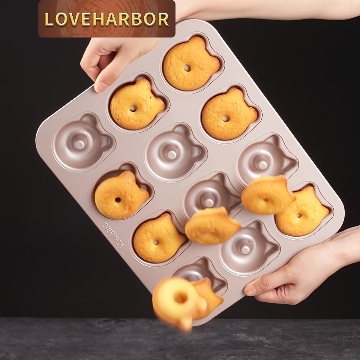 12 non stick shaped doughnut bakeware oven Temu Portugal