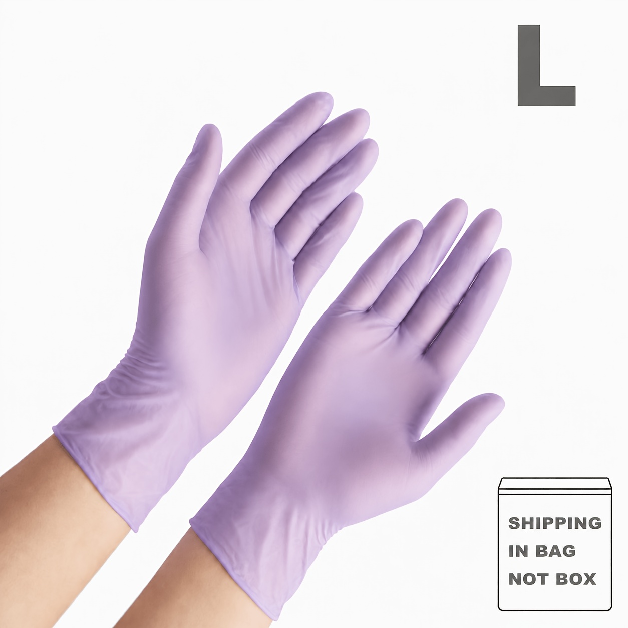 TEMU 40pcs Purple Disposable Nitrile Gloves, Latex Free & Powder Free, Hand Additions For Home Cleaning, Painting & Housework, Daily Supplies For