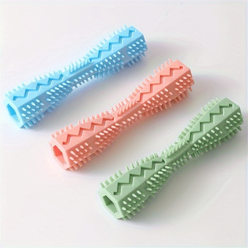 

3pcs/set Durable Dog Chew Stick Toothbrush - Safe Rubber For Effective Cleaning & Massaging - Perfect Toy For Aggressive Chewers