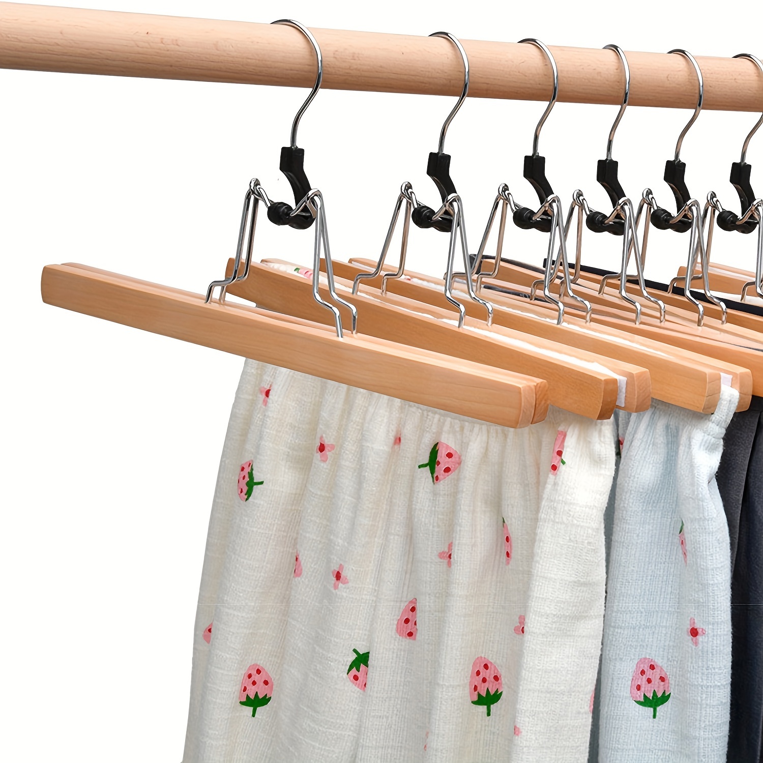 

1pc Skirt & Pants Hanger - Non-slip, Traceless Clothes Rack For Home And Boutique Storage