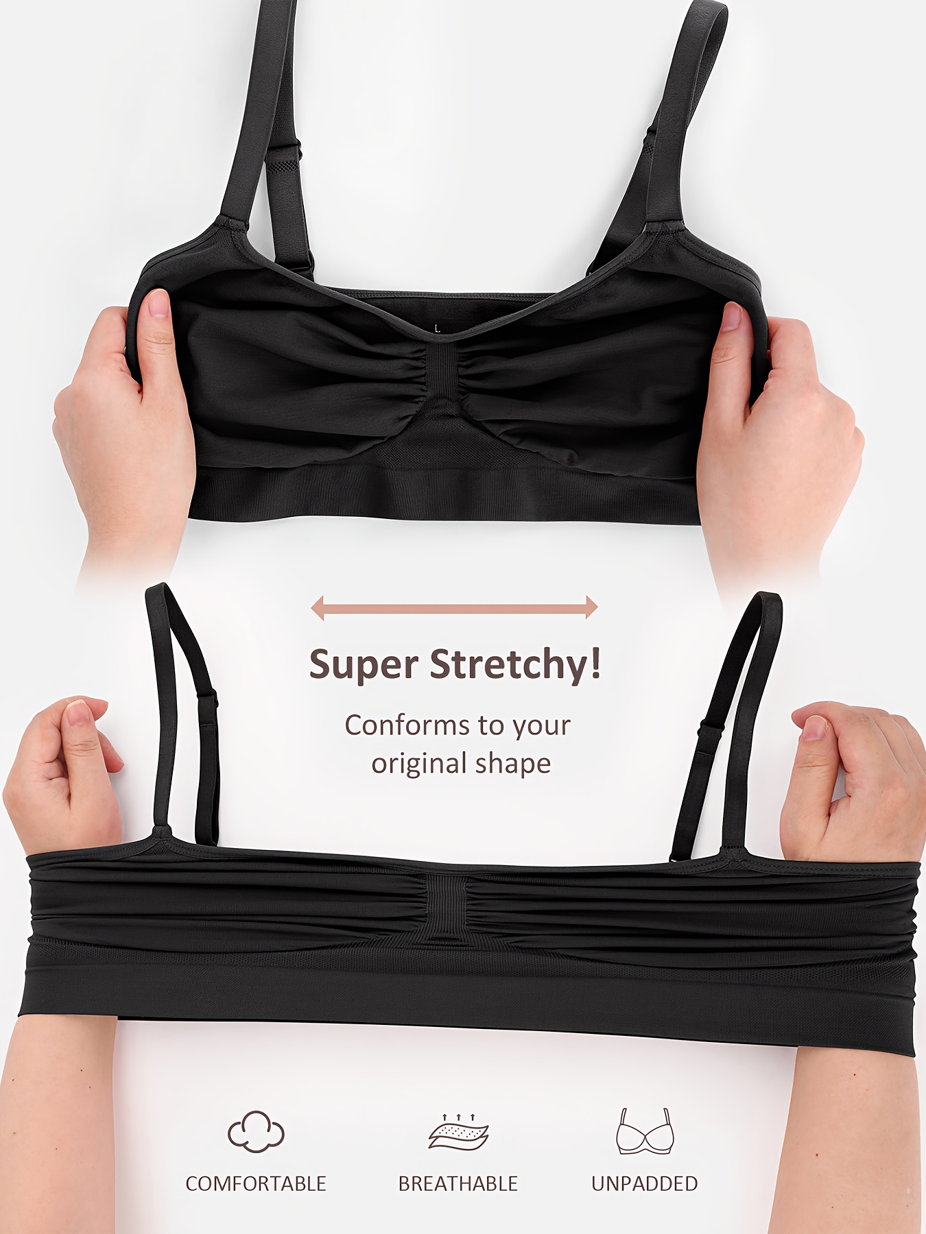 comfortable seamless underwear sports bras for women soft padded with adjustable straps and hook no underwire breathable and sweat wicking ideal for yoga running Product details 3