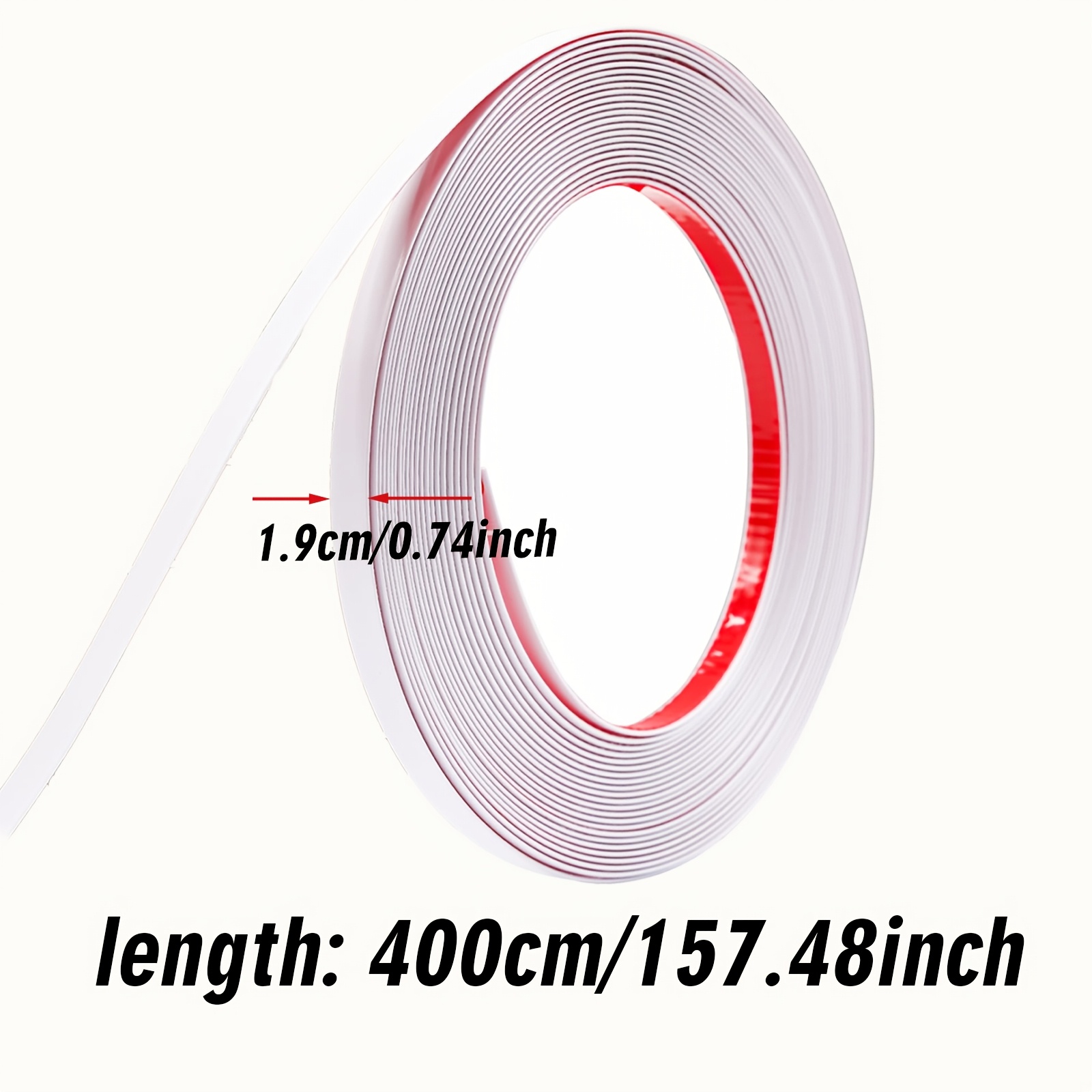 TEMU 400cm/157.48inch Edge Banding Furniture Edge Strip Self-adhesive Edge Trim Flexible Edge Protector, Suitable For Countertops Cabinets Shelves