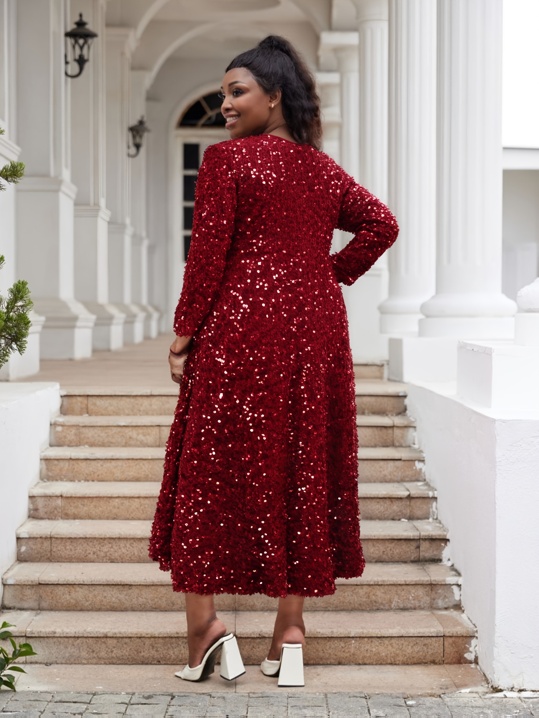 plus size plus size womens dresses fall winter new long