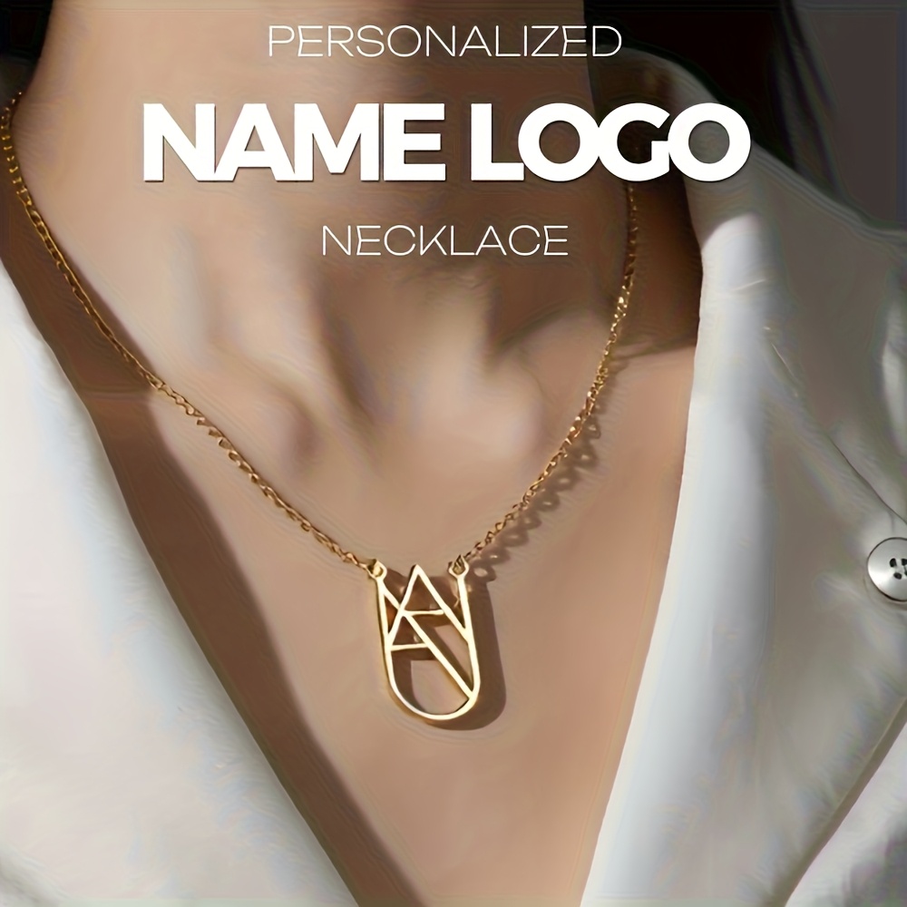TEMU [customization] Custom Letter Combination Necklace, Personalized Handmade Women's Name Necklace, Turn Your Name Into A Unique Statement Piece