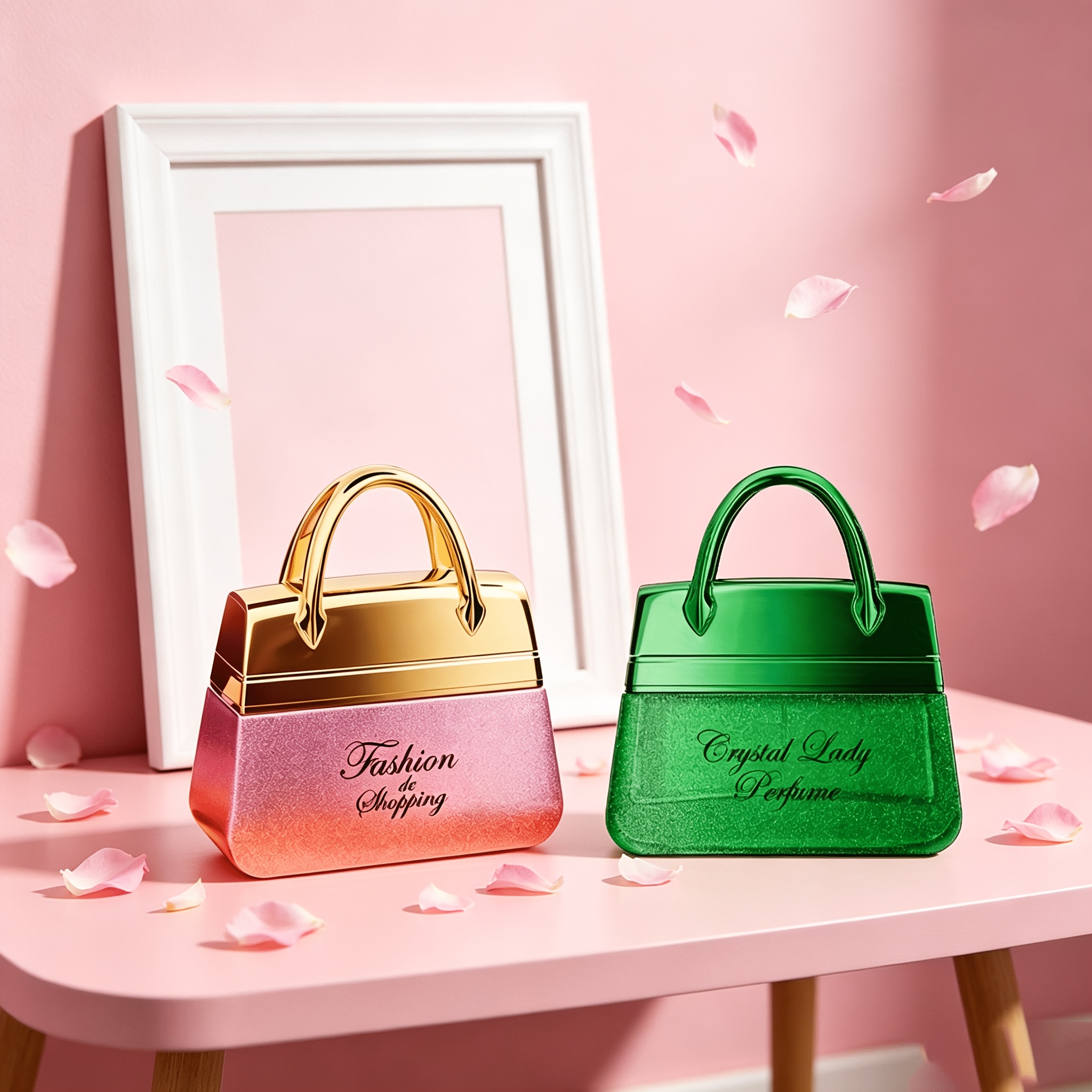 Image of Set Of 2 Handbags Combination Pink+green*2 | Pink: Floral Fragrance; Green: Floral Fragrance | Pink And Green Long Lasting Fragrance (romantic Gift For Girlfriend | Dating/daily/ Gift)