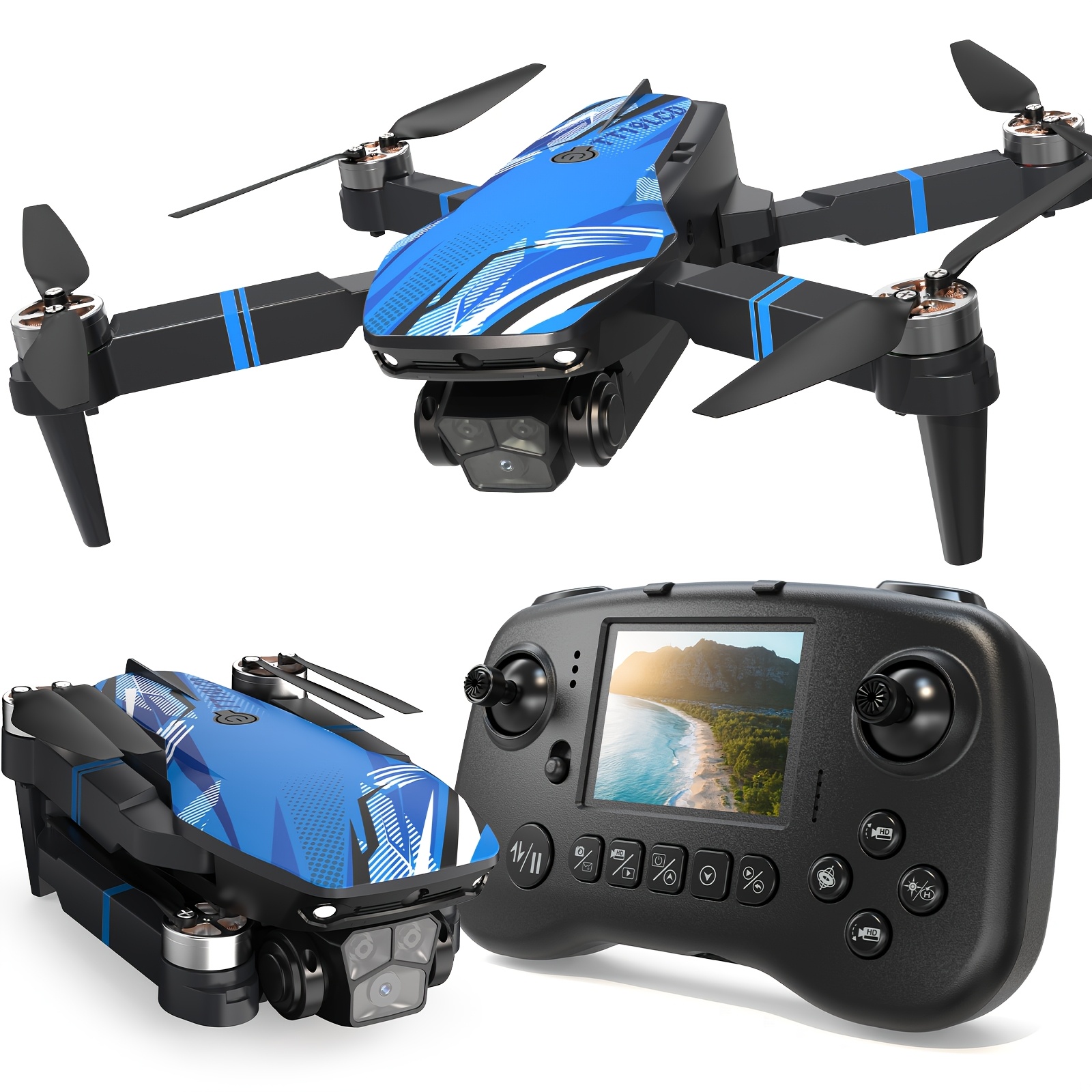 tt19lcd   with 2 cameras for beginners adults   with lcd screen 2 8 inch professional brushless motor 270 obstacle avoidance   hold 3d flips 3     mode     landing