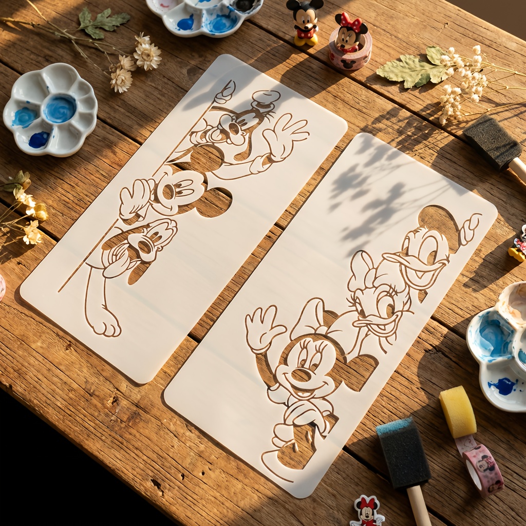 E-shop Disney Mouse Freunde Schablonen | Exquisite wiederverwendbare Kunststoffvorlagen zum Malen von Holzschildern, Leinwand, Möbeln, Wandkunst, ,