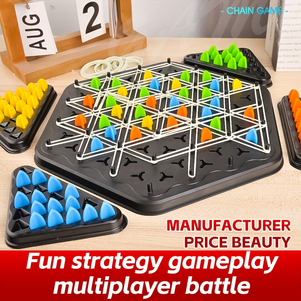 

Triangular Chain Strategy Board Game For Kids - Fun Puzzle Desktop Multiplayer Game For Logical Thinking Enhancement, Durable Plastic Material, Ideal For Ages 3-6