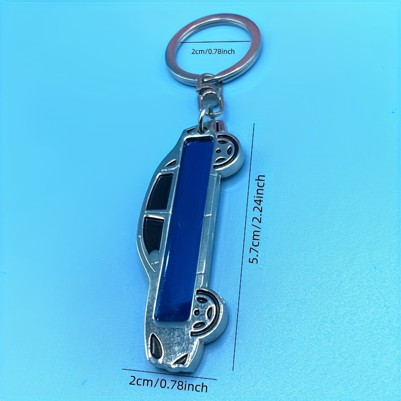 TEMU Custom Stainless Model Keychain With Miniature Vehicle Design, Double-sided Customization Information Waterproof Durable Key Holder Classic