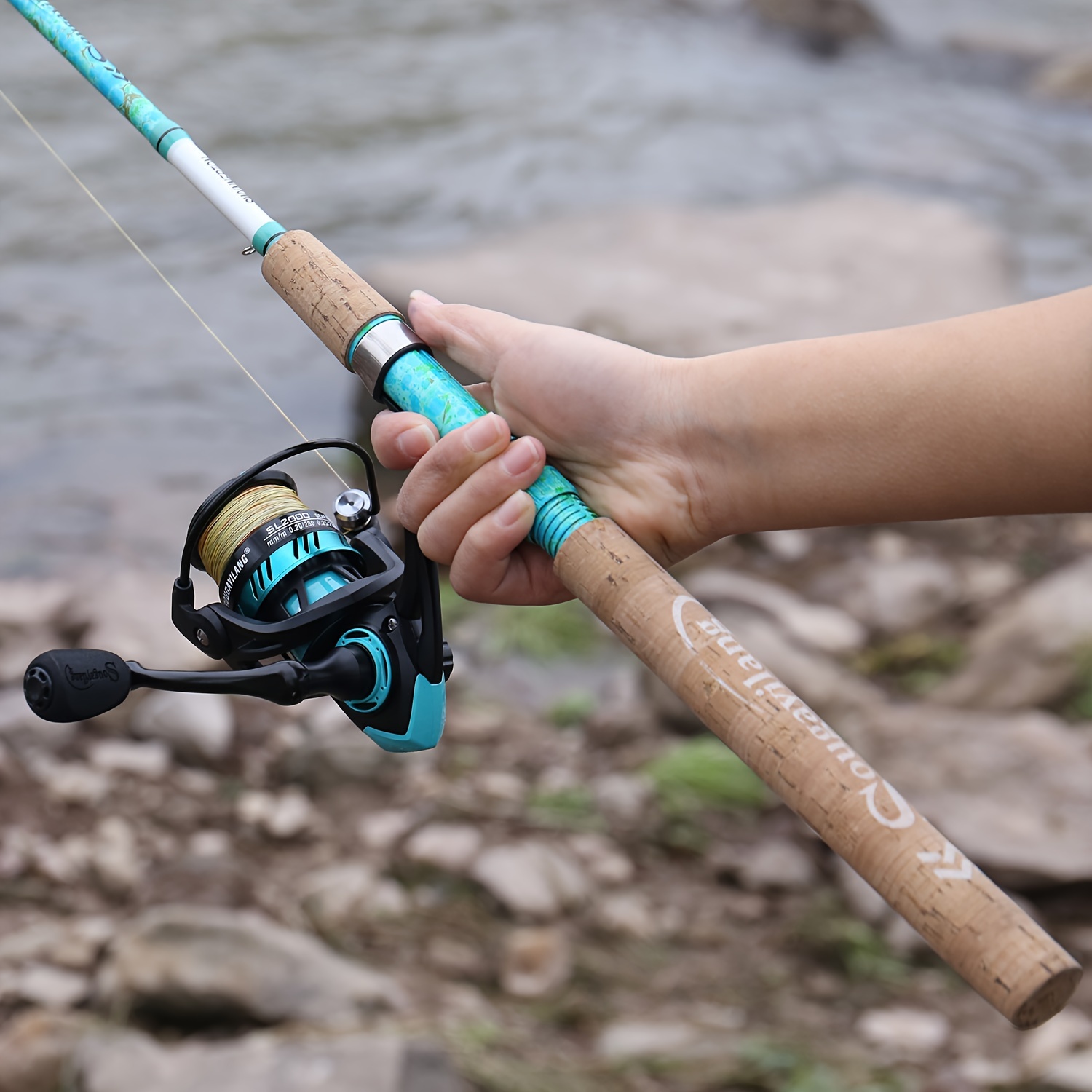 [Fishing Rod And Reel Combo] Sougayilang Fishing Rod and Reel Combo, 2-Section ML Adjustable Carbon Fiber Pole, 11+1BB Spinning Wheel, Ambidextrous, Fast Action, with Fishing Line, Lures, and Accessories for Saltwater and Freshwater