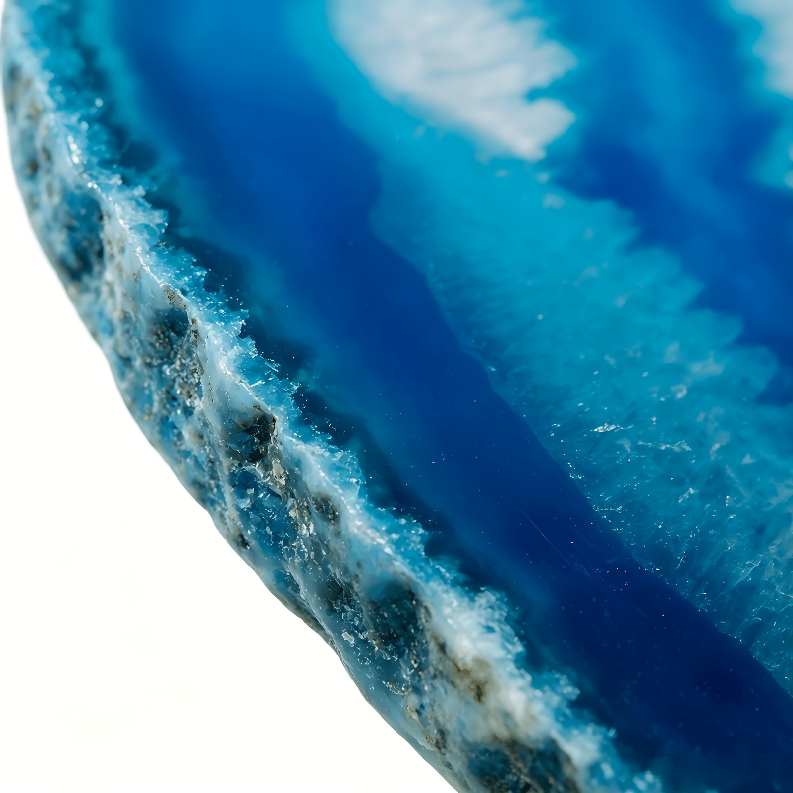 12pcs Natural Blue Banded Agate Geode Slices for DIY Craft & Coaster Making