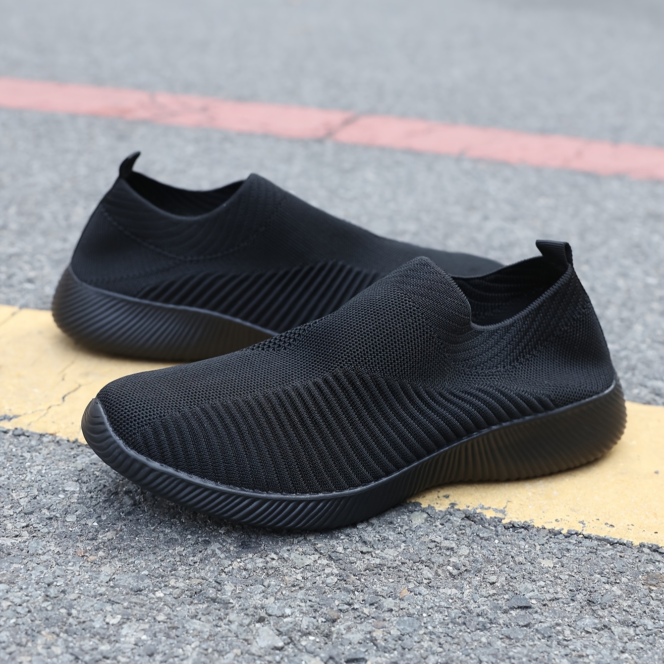 spring summer womens breathable woven sneakers lightweight   sneakers with simple   design for road running details 2