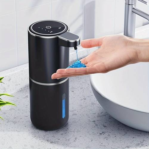 item picture a 380ml rechargeable automatic sensor soap dispenser that wall mounted suitable for foam hand soap and kitchen detergent with automatic sensing