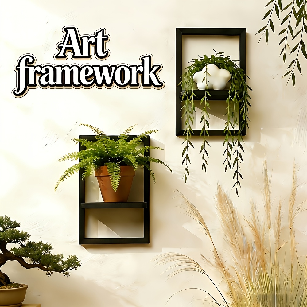 2pcs black floating wall shelves rustic wood wall mounted display shelves modern floating shelves for bedroom living room bathroom space saving storage shelves for decor plants photos   and decor