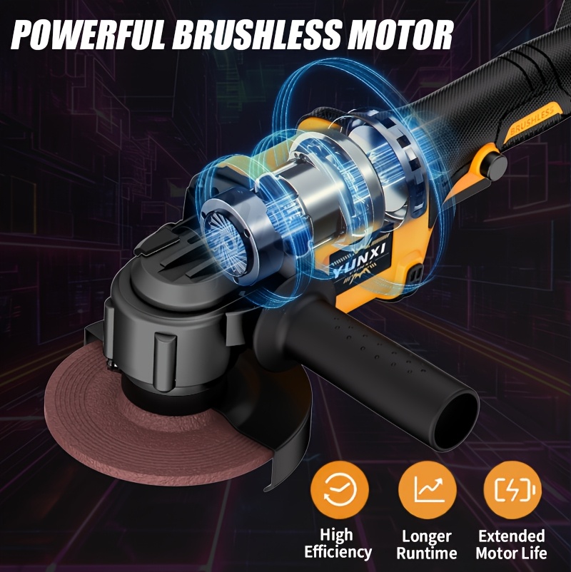 2025 Accu Haakse Slijper & Polijstmachine - Zware Lithium-Ion - Dual-Mode (/) Slijp- en Polijstmachine met Snellader, EU Stekker (230V), voor Metaalbewerking, DIY, Renovatie -