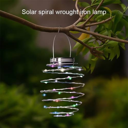 1/3/5 stück solarbetriebene feder-pendelleuchten, outdoor led-hängelampen, gartenlandschafts-lichterketten, hofwandleuchten, festliche stimmungsbeleuchtung, für zäune, rasenflächen, balkone, wege terrassen