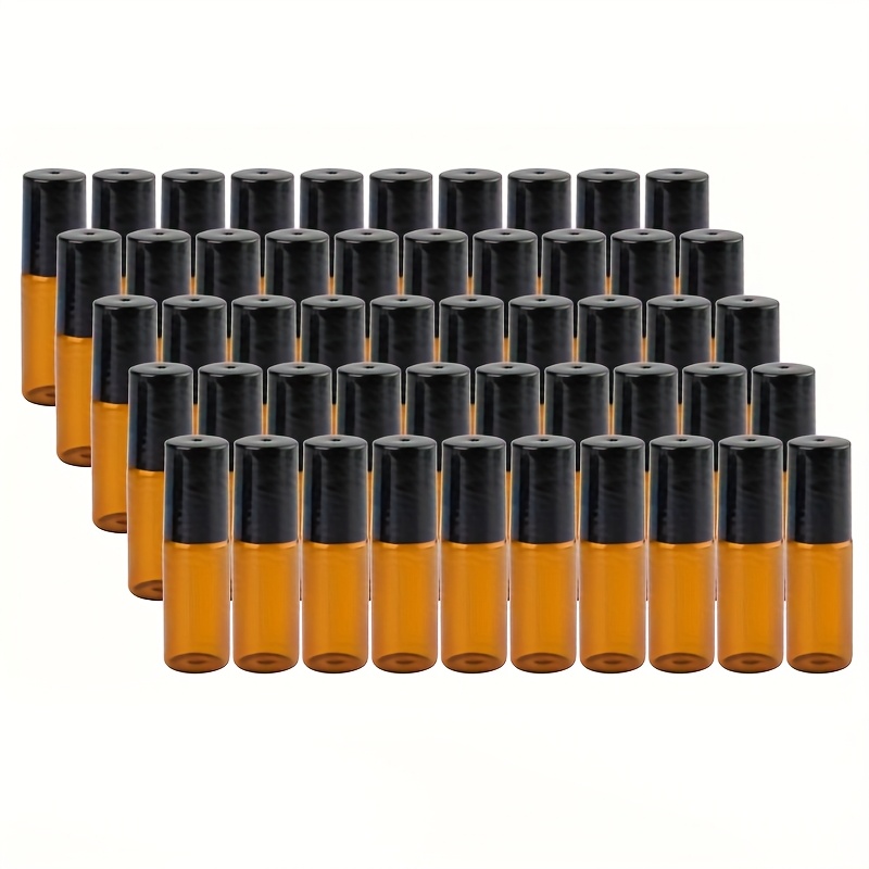 Set Of 50 Reusable Bottles For Essential Oils, Perfumes, And, Each With A 5ml Capacity And Glass