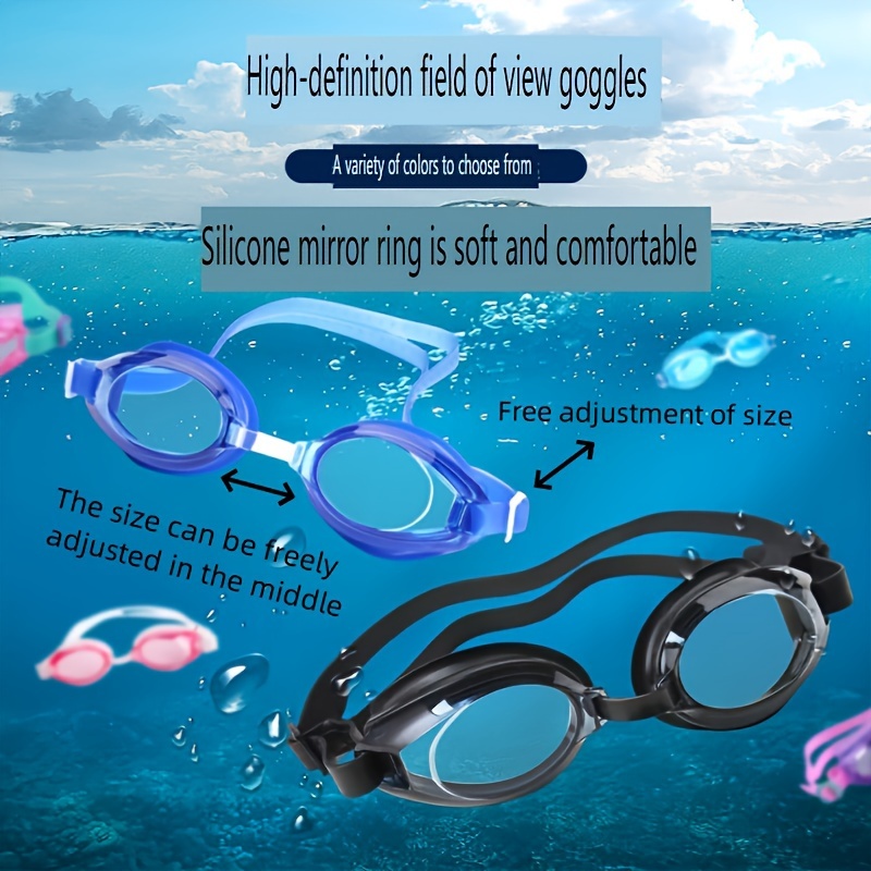 

1pc Waterproof Swimming Goggles, Adjustable Comfortable Swimming Glasses, Suitable For Water Sports Training