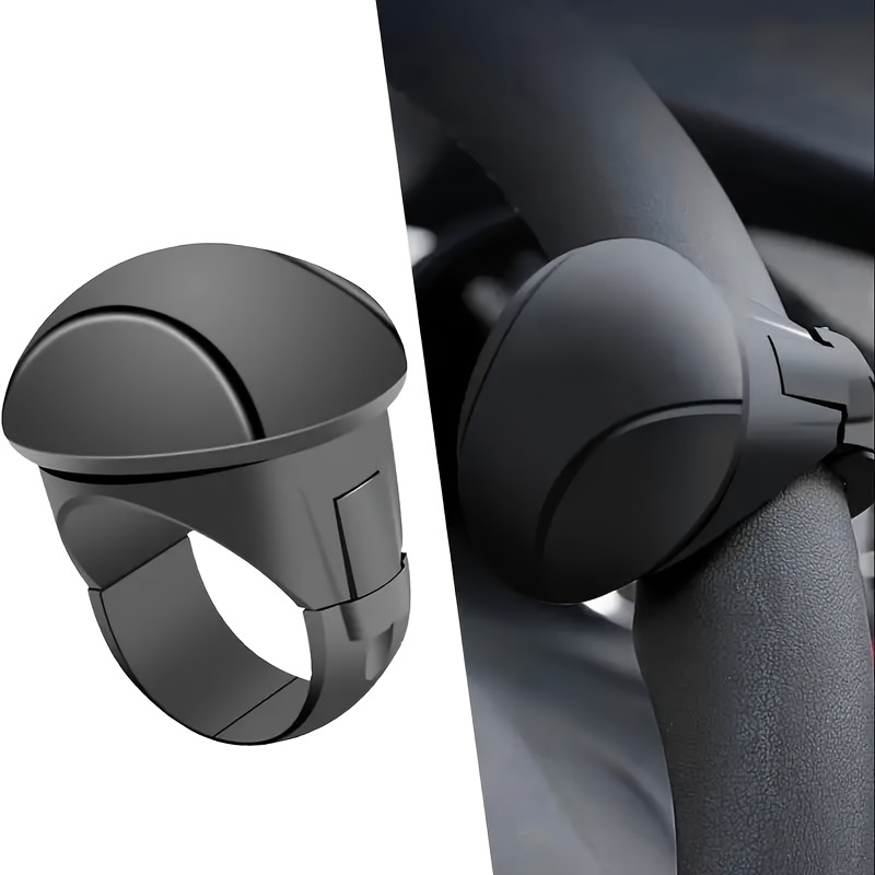 TEMU 360° Rotating Car Steering Wheel Spinner With Durable Silicone Grip - Quick-install, For Cars & Tractors