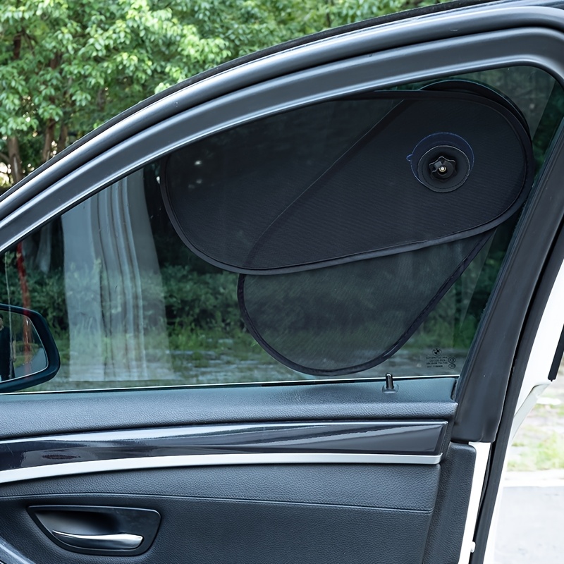 Image of Car Sunshade Side Window Sun Visor, Mesh, Adjustable, Rotatable, With Suction Cups, Universal For Car Windows