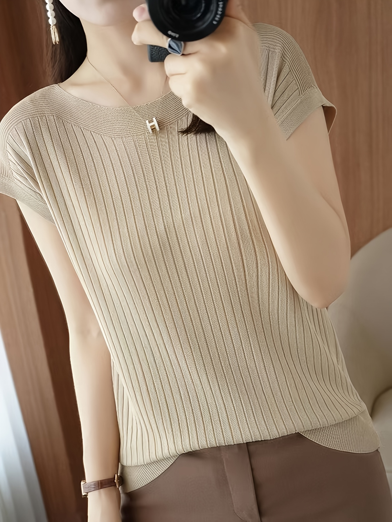 new   end one shoulder pullover short sleeve t shirt for women elegant fashionable versatile loose  