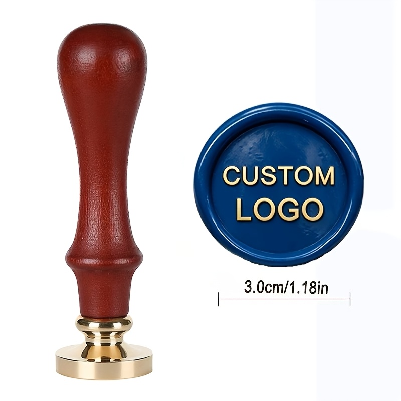 TEMU 1pc, Custom Wax Seal Stamp Head With Handle, Personalized Pattern, Logo, Text, For Wedding Invitations, Envelope Sealing, Bookmarks, Diy Crafts,