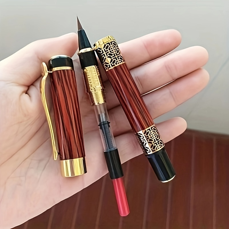 

Ink Soft Brush Wolf Hair Small Script Beauty Pen Type Brush Metal Rod Tap Water Brush Ink Bag Dual-use Without Ink