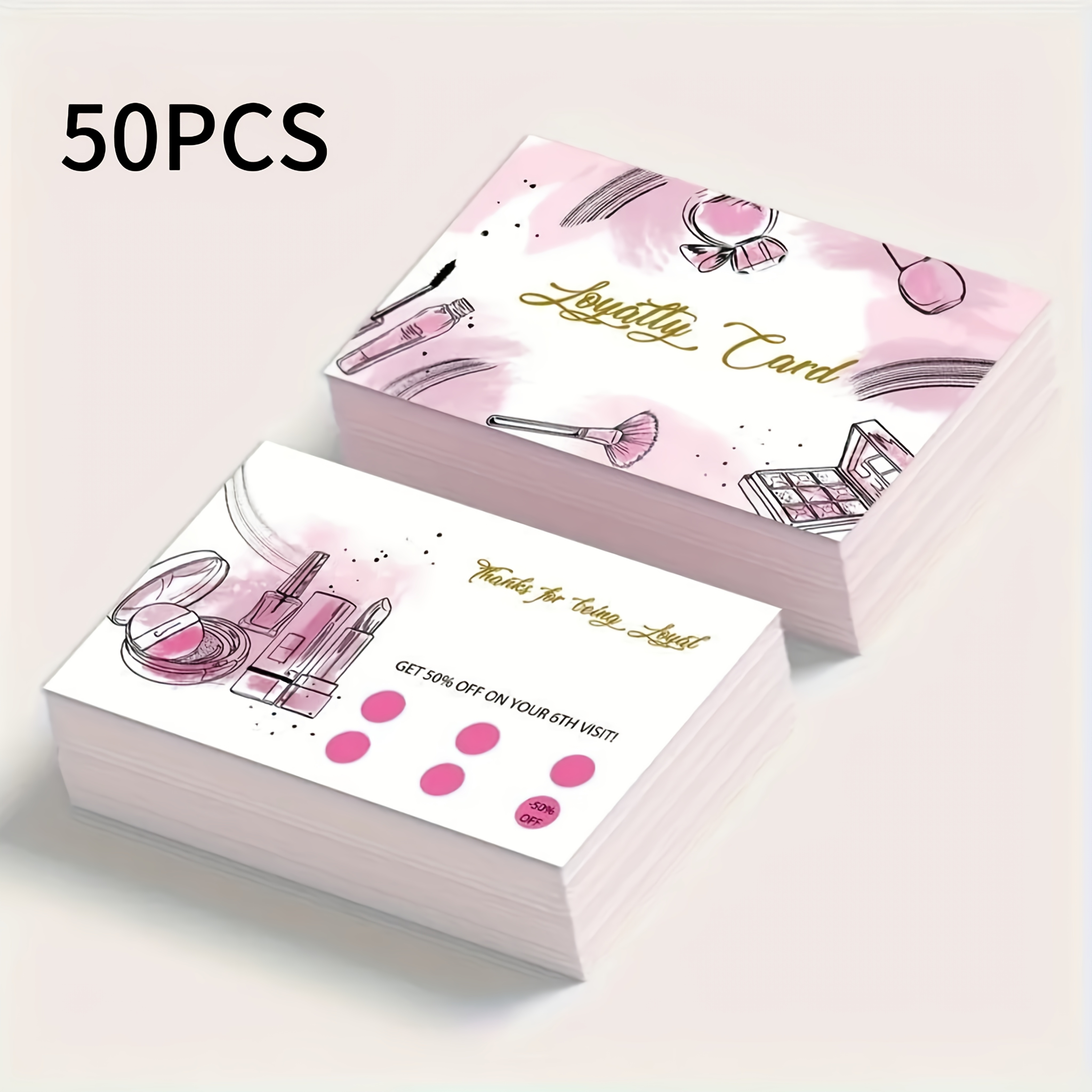 TEMU 50 Sheets, Beauty And Skincare Membership Cards, Salon Service Cards, Customer Appreciation Cards, Business Gift Cards, Cards