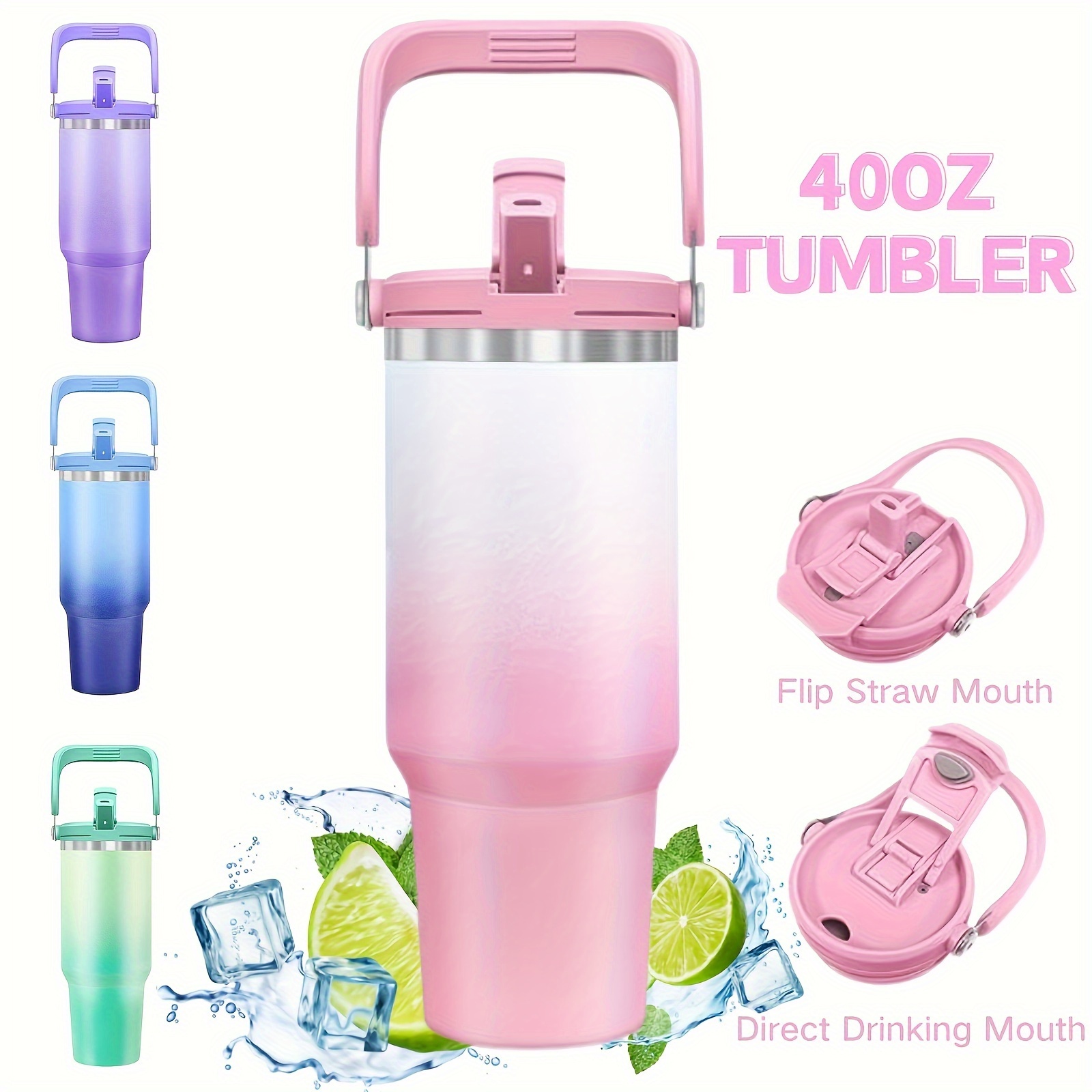 

1pcs, 40oz, Portable , Steel Insulated , Suitable For Hot And Beverages, Suitable For And Camping, Driving,