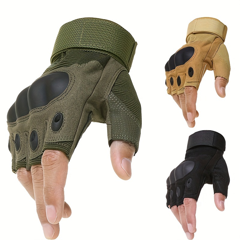 

Ercoalgo Men's Half-finger Outdoor Gloves - Breathable, Non-slip Grip For Cycling & Fishing | Halloween, Christmas, Valentine's, New Year, Father's Day