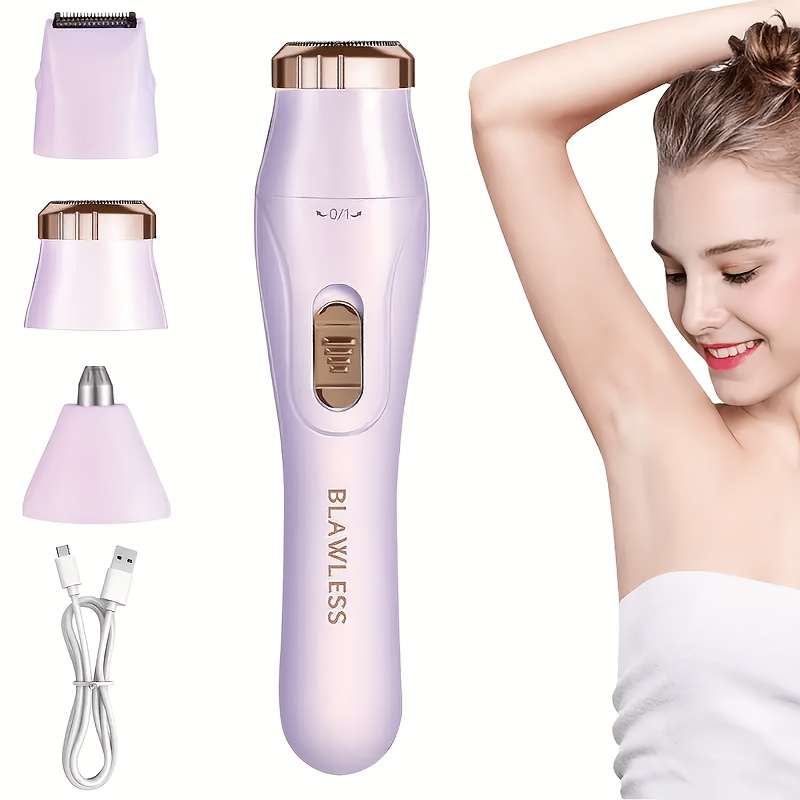 Electric Razors For Women, -in-1 Bikini Trimmer With Usb Charge Dock, Deluxe Facial Hair Removal, Body Shaver For Nose Eyebrows Beard Underarm Leg Arm