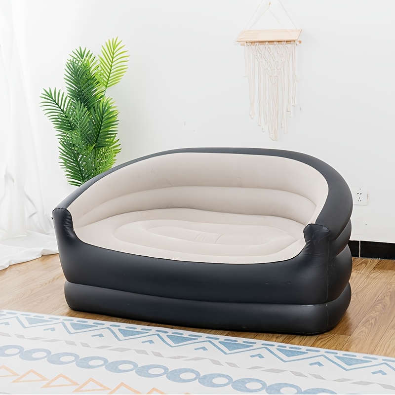 TEMU 1pc Inflatable Sofa, Portable Air Cushion Bed For Outdoor Camping Hiking Home Use